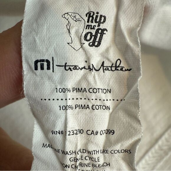 Travis Mathew Catch Up White Graphic Tee M - Picture 5 of 8